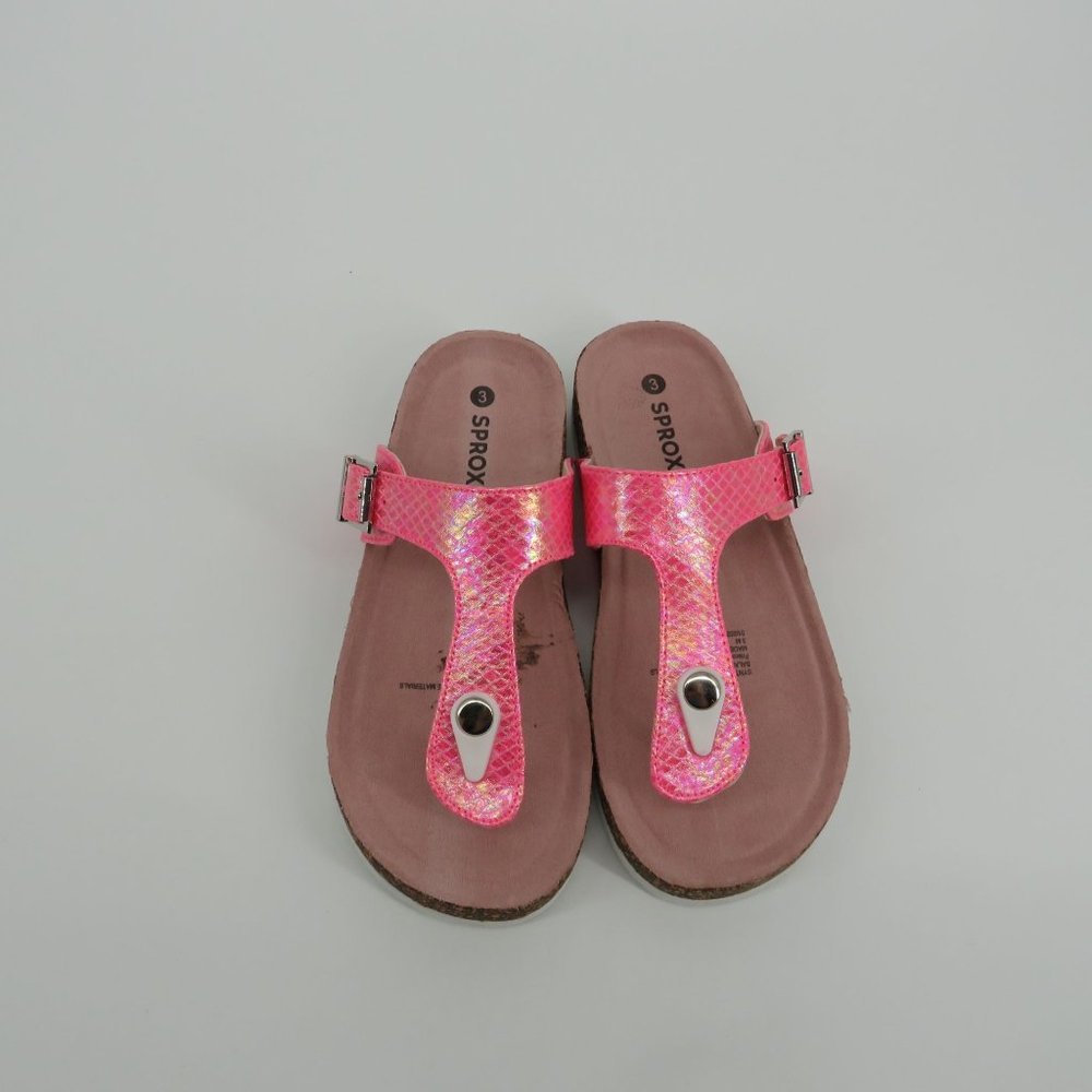 Sprox Frisco Reptile Embossed Girls Pink Sandal Size 3